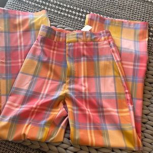 Free people plaid Jules pant size 8